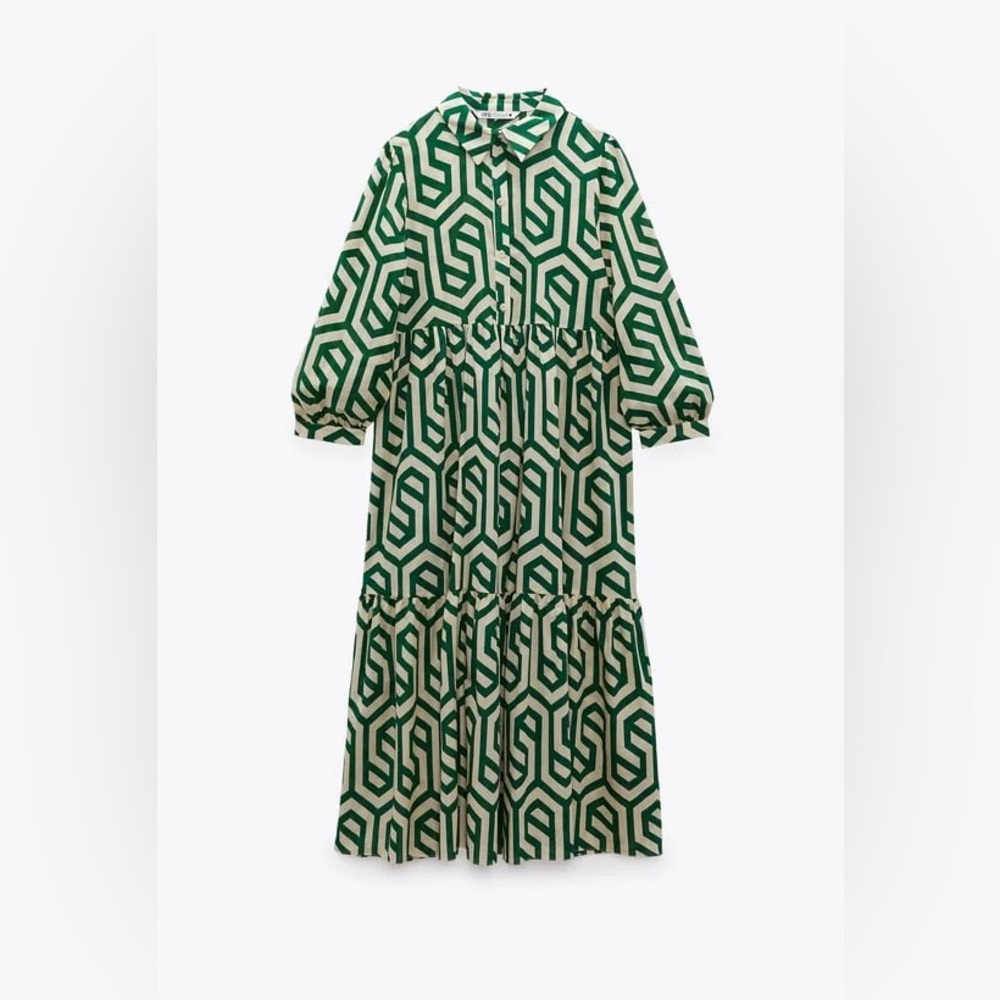 Zara geometric print dress size S